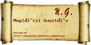 Megléczi Gusztáv névjegykártya